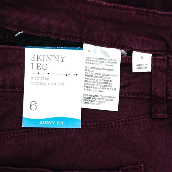 Style & Co Mid Rise Curvy Fit Skinny Jeans, 6 - Picture 4 of 4